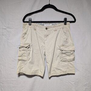 Aeropostale Women's Y2K Khaki Cargo Shorts Size 7/8